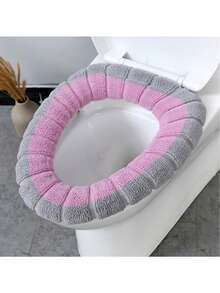 1pc Thickened Toilet Seat Cover, Suitable For All Seasons, Home Use, Knitted Toilet Seat Cushion - Multicolor - View 25