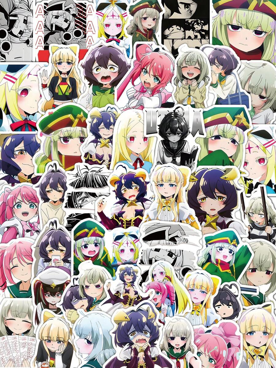 53PCS/PACK Anime Girl Stickers Pack, Decorative Stickers For Phone Metal Stickers, School Pencil Case, Notebook & Planner - Suitable For Personal Styling & Gifting