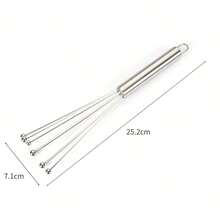 Batedor de Aço com Bola de Aço, Batedor de Ovos Manual de Aço Inoxidável, Utensílio de Cozinha para Assar Batedor