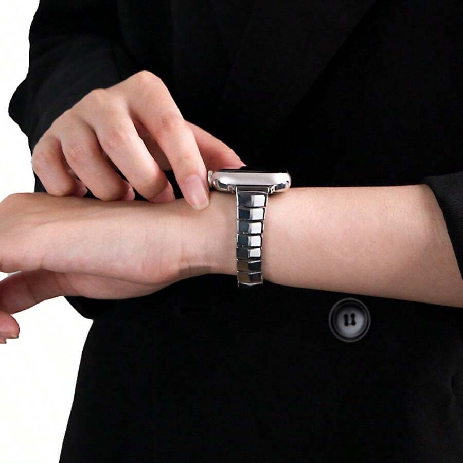 Diamond-Patterned Irregular Metal Band, Suitable For 38mm/40mm/41mm/42mm/44mm/45mm/46mm/49mm Watch Bands, Compatible With Apple Watch Series 10/9/8/7/3/2/1/SE Series, Premium Metal Band (Watch Not Included).