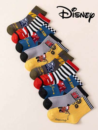 Disney 10/5 Äkta bilar julbarnsstrumpor, tjocka presentstrumpor för nyår, tecknade vinterstrumpor för pojkar, jul- och nyårsanimationer, flickstrumpor, tofflor, kreativa presentstrumpor, barnsstrumpor