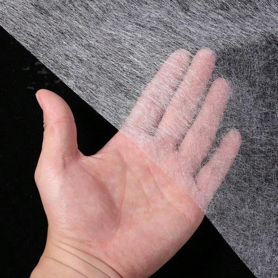 1m*1.1m Double-Sided Fusible Interlining Non-Woven Fabric, Lightweight Bonding Interlining Suitable For Fabric Applique, Sewing, DIY Crafts - Multicolor - View 1