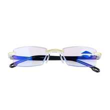 1pc/2pcs/3pcs/5pcs, Rimless Diamond-Cut Glasses, Clear Vision, Eye-Protective Computer Glasses, Unisex, Gaming Glasses, Anti-Eye Fatigue, Unisex Safety Glasses, Lightweight & Comfortable, Cute Style For Women, Face-Slimming Square Cat-Eye Design, Reduces Eye Fatigue From Computers, TVs, Mobile Phones, Games, Etc. Suitable For Computer Glasses, Screen Protective Glasses, Plano Lenses, Transparent Lenses, Anti-Glare Glasses, Unisex Fashion Round Frame - +2.5 - 查看 6