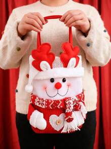 1/3 Túi đựng quà theo chủ đề Giáng sinh với thiết kế hoạt hình lễ hội - Ông già Noel, Người tuyết, Tuần lộc - Túi đựng kẹo và táo lễ hội có nắp đậy để trang trí tiệc ngày lễ, Túi đựng quà Giáng sinh hoàn hảo - Nhiều màu - Xem 12