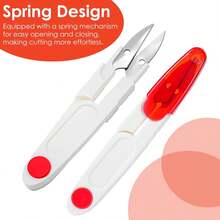 U-Shaped Craft Scissors With Protective Cover, Precision Thread Clipper For Yarn, Embroidery, Sewing, And DIY Projects – Ideal For Trimming Threads, Fabric, Cross-Stitch, And Handmade Crafts. Compact Portable Design For Craft Enthusiasts And Hobbyists. - Random - View 11