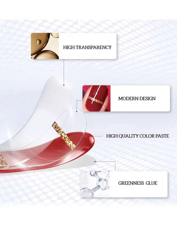 16-Finger No-Bake Gel Nail Stickers | Nail Stickers That Don't Require UV Lamp Curing | Salon Quality, Easy To Use And Remove (Pink Gradient), Comes With Nail Tools - Pink - View 8