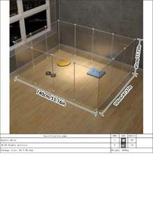 兔子围栏、狗狗围栏、带猫砂盆的室内宠物笼、猫狗笼、隔离门、围栏，可自由组合，适用于小型/中型宠物 - 彩色 - 查看 14