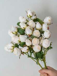 1/3/5 szt. Sztuczna róża, Sztuczna róża, Dekoracja domu, Styl nordycki, 7 małych, sztucznych główek róż, Sztuczne rośliny zielone, Wystrój domu w stylu rustykalnym, Jesienny bukiet róż, Bukiet róż odpowiedni na każdą porę roku, Wystrój salonu, Wystrój stołu jadalnego, Wystrój ślubny, Wystrój wiosenny, Dekoracje ślubne, Sztuczne kwiaty - Wielokolorowe - Zobacz 4