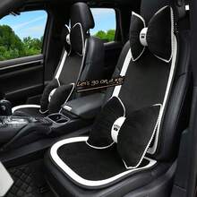 1 pieza Cojín de asiento de coche de peluche, cojín de asiento de coche cómodo, cojín de asiento de coche cómodo y cálido en invierno, reposacabezas de coche con forma de lazo, cojín de asiento de coche de peluche con corona, almohada de protección del cuello, cojín, productos de interior de automóvil de uso general todo el año, almohada de coche, cojín de asiento de coche - Unitalla - Ver 6