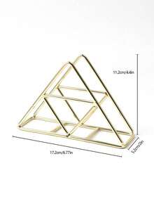 3/1 Pc Triangular Iron-Plated Napkin Holder | Rustproof Metal Tissue Storage Box With Reinforced Base & Smooth Edge Design, Sturdy & Shatterproof For Long-Term Use | All-Season Home Organizer-Perfect For Kitchen Islands, Dining Tables, Coffee Bars, Office Reception Areas & Outdoor Patio Gatherings | Keeps Napkins Clean, Wrinkle-Free & Within Reach, Matching Modern, Farmhouse & Industrial Home Decor Styles - Multicolor - View 8