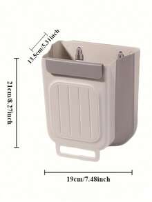 Foldable Kitchen Trash Can, Large Capacity, Thickened Square Plastic Cabinet Hanging Trash Can, No Bending Design, Household Kitchenware, No Electricity Required, Foldable Trash Can For Home Kitchen Cabinet Hanging Trash Storage, Thickened Large Diameter Multi-Functional Trash Can. - 彩色 - 查看 10