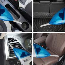 LÈRFM 12V pequeña aspiradora de mano para coche, kit de aspiradora de coche para coche y hogar pequeña mano húmeda y seca de doble uso limpiador de cepillo de polvo - Gris - Ver 6