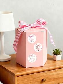 3张/套 高级大号情人节装饰贴纸 – 非常适合用于礼品包装、大信封和多种表面。每张贴纸尺寸为5厘米/1.97英寸。非常适合情人节装饰、礼品点缀、水瓶、窗户和礼品盒。 - 粉色 - 查看 4