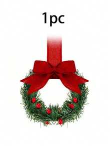 4 Pieces Of Artificial Leaves And Berries-Made Christmas Wreaths, Which Can Be Hung On The Door. Suitable For Christmas, Indoor And Outdoor Festive Decorations, New Year Decorations, Front Door Wreaths, Home Wall Decorations, Home Decorations, Christmas Decorations, Room Decorations, And Universal Indoor And Outdoor Use.