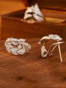 1 Đôi bông tai thả Cubic Zirconia tuyệt đẹp dành cho nữ làm quà tặng trang sức dự tiệc ngày Giáng sinh - 1 # - Xem 3