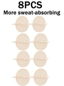Wiederverwendbare Achselhöhlenkissen - Schweißkissen für die Achselhöhle mit verstellbaren Trägern unsichtbar, schweißhemmend, atmungsaktiv, waschbar - diskrete Schutzausrüstung für Hidschab, T-Shirts, Sommer, Sport, Reisen (Weiß, 10/8/6/4/2 Stück)