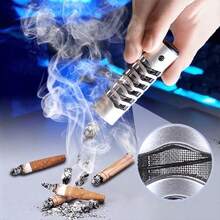 Black/Silver 2-Pack Portable Windproof And Odor-Proof Aluminum Ashtrays With Lids - Suitable For Cars, Travel, And Camping | Comes With Keychain, Excellent Sealing, Gift Ashtrays - Bạc - Xem 6