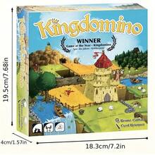 Kingdomino Game Night Strategy Board Game - Interactive Family Party Fun With Colorful Castle Blocks, Multi-Language Instructions (English, French, Spanish), Perfect For Family Gatherings & Holiday Gifts,A Board Game Suitable For Family Gatherings And Friend Gatherings, An Ideal Gift - Multicolor - View 3