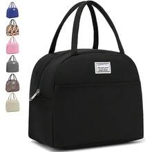 Lunch Bag Women & Men,Insulated Cooler Lunch Box Adult Water Resistant Lunch Tote Bag Shoulder Strap Not Included,Black - Black - View 1
