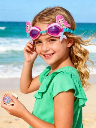 1 Piece Of Children's Anti-Fog HD Swimming Goggles, Waterproof And Anti-Fog HD Professional Diving Goggles Swimming Equipment - Silicone Earplugs Swimming Goggles, Suitable For 3-8 Years Old Children Swimming Diving Use