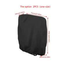 1件装 210D 银色牛津布加厚椅套 - 防水防尘，适用于折叠椅、露台、花园、厨房装饰、家居用品 - 黑色 - 查看 14