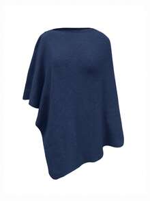 2025 Simple Comfortable Shawl Top, Elegant And Dignified, Spring/Autumn Fashion Elegant Loose Knit Shawl Top, Women, Loose Fit, Lightweight, Autumn, Casual Travel Beach Versatile Style