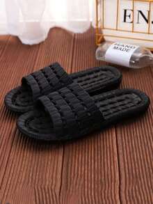 Eva Hollowed-Out Leaky Anti-Slip Slippers For Couples, Summer Bath Flip-Flops For Home Use, Anti-Odor And Poop Feel Hollowed-Out Leaky Slippers - Multicolor - View 11