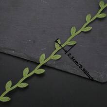 2碼 2.5公分寬絲製葉形手工人造綠葉 婚禮裝飾 DIY花環 禮品 剪貼簿手工藝 仿真花 小葉繩花環 植物藤蔓 家居 婚禮慶典 房間中心裝飾 室外花園 - 多色 - 查看 2