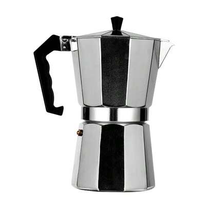 2 Cup Classic Stovetop Espresso And Coffee Maker, Moka Pot For Italian And Cuban Café Brewing, Greca Coffee Maker, Cafeteras, Silver