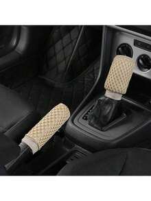 2pcs/Set Breathable Mesh Handbrake Cover And Gear Shift Knob Cover Combo, 3D Mesh Gear Shift Sleeve, Suitable For Car Interior - Multicolor - View 5