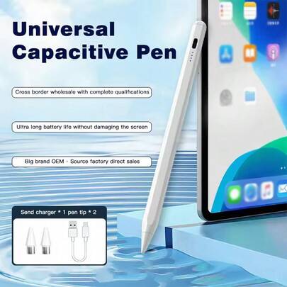 1pc Universal Capacitive Stylus Pen, High Precision & Sensitivity For Drawing, Writing, Screenshotting On Tablet, Smartphone Screens Compatible With IPhone 17 Pro Max/17 Pro/17/Air/16/15/14/13/12/11, Compatible With IPad Series Gifts For Mother, Family, Friends, Kids, Birthday, Holiday