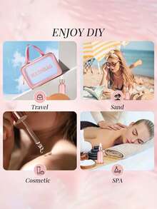 粉色玻璃滴管瓶 - 精油分配器，带玻璃滴管的瓶子，适用于化妆品和香水、精华液小瓶、带玻璃滴管的化妆品旅行容器套装、旅行容器，便携且节省空间，适合日常携带、户外旅行、家庭使用、实验室用品、按摩油和液体储存，是斋月、开斋节、情人节、圣诞节或感恩节的完美礼物。 - 彩色 - 查看 9