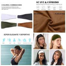 Diademas Deportivas 4 Piezas, Diademas Ejercicio para Mujer Yoga, Diadema Elstica Suave Que Absorbe el Sudor, Adecuada para Hombres y Mujeres Deportes de Corriendo - inicial - Ver 1