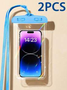 1 pieza Bolsa de buceo impermeable, pantalla táctil sellada para natación, fotografía submarina, a prueba de polvo, a prueba de golpes, a prueba de lluvia, a prueba de agua, equipo flotante, estuche de teléfono conveniente - Multicolor - Ver 19