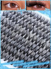 640/592/576 قطعة من عناقيد الرموش الفردية، طراز D Curl بطول 10-16 ملم مختلط، سعة كبيرة 10D-100D DIY عناقيد رموش، مظهر طبيعي وناعم جدًا وخفيف جدًا، رموش مستعارة قابلة لإعادة الاستخدام، مناسبة للمبتدئين، مناسبة للسفر والمكياج اليومي والحفلات والمناسبات، مناسبة جدًا كهدية عيد الميلاد لأم أو صديقة - الأزرق - مشاهدة 8