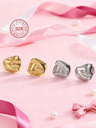 Artepollo Kızlar İçin 925 Ayar Gümüş Hipoalerjenik Küpeler | 14 Ayar Altın Kaplama Asimetrik Zirkonyum Küpeler | Kızlar İçin Hafif, Yüksek Kaliteli Takı | Kararmaya Dayanıklı, Şirin Tasarım | Hediye Kutusu Ambalajı | Günlük Kullanım veya Tatiller İçin Uygun | Kızlar, Arkadaşlar, Doğum Günü, Yeni Yıl İçin Hediye