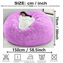 1 vỏ bọc ghế sofa lười đa năng (không bao gồm ruột ghế, chỉ có vỏ) Nội thất di động và có thể gấp gọn, thích hợp cho thuê, sofa vải cho căn hộ, phòng khách nhỏ - Màu tím  Violet - Xem 2