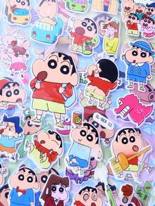 1 pieza de pegatinas decorativas 3D artesanales del personaje de dibujos animados Crayon Shin-Chan en estilo aleatorio. Son adecuadas para decorar teléfonos móviles, computadoras portátiles, maletas, tazas de agua, patinetas y guitarras. Son ideales para uso diario, regalos de cumpleaños para niños y preparativos para el regreso a clases. - Multicolor - Ver 9
