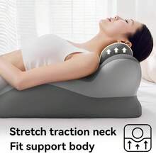 Sleep Pillow, Bed, Memory Cotton, Pad For Feet, Pillow For Legs, Multifunctional Mobile Phone Pillow For Reading, Suitable For Bed, Sofa, Leisure - 粉灰 - 查看 6