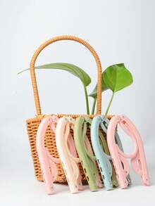 6pcs Foldable Clothes Hangers - Portable Stackable Wet And Dry Organizer Racks For Efficient Packing, Storage, Travel, And Laundry Sessions; Convenient For Home, Dorm, Rental, Hotel, Or On-The-Go Wardrobe Care; Durable Lightweight Frames In Bright Colorways, Easy Assembly, Space-Saving Design, And Versatile For Delicate Garments, Travel Essentials, And Quick Drying Needs - Multicolor - View 5
