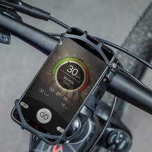 旋转式PE自行车手机支架，可调节摩托车车把支架，通用自行车智能手机配件，带防滑耐用橡胶握把，适合所有季节（春、夏、秋、冬），手机支架，自行车手机支架，自行车配件，骑行手机支架，手机支架，稳固握把，可调节支架，耐用，高品质握把，车把支架，智能手机支架，通勤者和冒险家的理想之选。