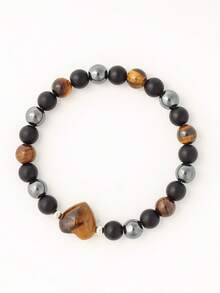 Matching Bracelet For Women Men Boyfriend Girlfriend Bff Gff Heart Couple Gifts Christmas Things Tigers Eye Rose Quartz Natural Stone Beads Jewelry