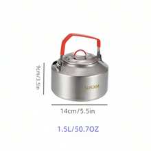 Stainless Steel Portable Light Teapot Stainless Steel Camping Kettle - Portable And Durable, 1L, 1.5L, 2L Suitable For Outdoor Picnics, Fishing, Picnics, Reusable Teapot Hand-Brewed Coffee Pot, - Multicolor - View 10