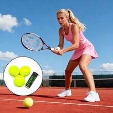 1 Can Of 3pcs Cricket Balls, Made Of Synthetic Fiber + Rubber, Standard Size Suitable For Daily Cricket Training And Matches, Moderate Elasticity Adult Training Equipment, Individually Packaged