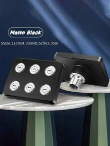 1个高压方形花洒,360°旋转雨淋式花洒,节水ABS塑料方形可调节水流,瀑布式出水效果,壁挂式安装,抛光表面,现代波西米亚风格,适用于家庭、酒店、公寓、淋浴房和房车浴室,现代浴室及时尚浴室配件,升级您的浴室,提供奢华沐浴体验,理想的圣诞礼物浴室配件浴室工具 - 彩色 - 查看 13