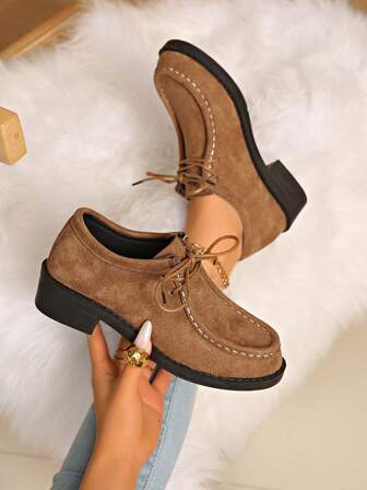 Women's New Utility Shoes, Retro Versatile Casual Shoes, High Vamp Flats For Spring And Autumn