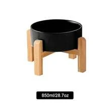 Ceramic Raised Cat Dog Bowl Dog Food Water Bowl With Elevated Non-Slip Bamboo Stand Dishwasher Microwave Anti Vomiting Heavy Duty Pet Bowl For Cat Small And Dogs Puppy - Multicolor - View 14