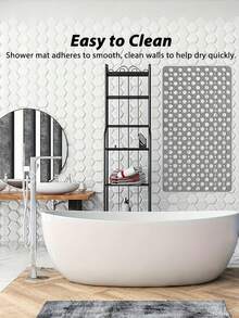 Quick-Drying Anti-Slip Round Hole Shower Mat - Durable PVC Material, Anti-Slip And Fast Draining, Suitable For Bathtub, Shower Enclosure And Bathroom - Ideal For Home And Hotel Use, Shower Accessory, Modern Bathroom Accessory, Smooth Texture. - Multicolor - View 2