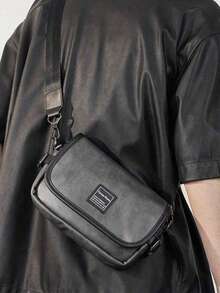 حقيبة كتف للرجال من جلد البولي يوريثان، عصرية وأنيقة، حقيبة مربعة صغيرة بطراز الشارع للشباب، حقيبة ظهر، حقيبة رسول