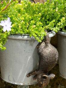 1 Tượng chuột treo dễ thương cho chậu cây | Tượng vườn bằng nhựa độc đáo, điểm nhấn cá nhân hoàn hảo cho người làm vườn và người yêu cây cảnh - Nhiều màu - Xem 3